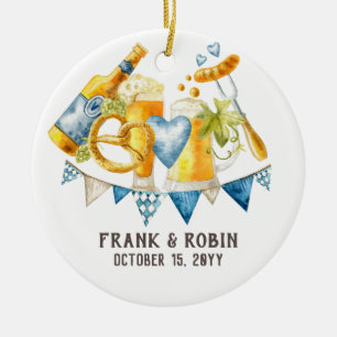 Ornamento De Cerâmica Beers & Cheers Partido Oktoberfest Bavarian na Rús