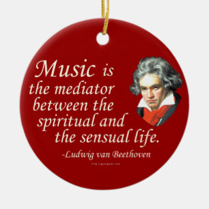 Ornamento De Cerâmica Beethoven na música