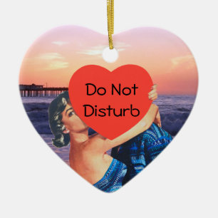 Ornamento De Cerâmica Beijando o gancho de porta do casal