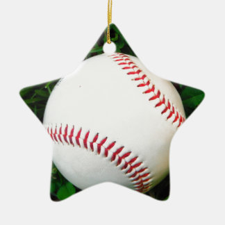 Ornamento De Cerâmica Beisebol Branco com Ponta Vermelha