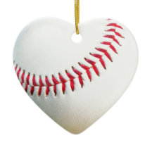 Beisebol Branco com Ponta Vermelha