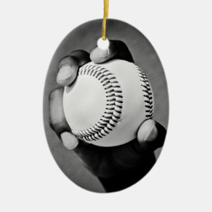 Ornamento De Cerâmica beisebol na mão