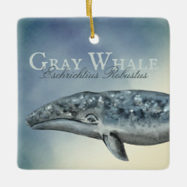 Ornamento De Cerâmica Bela Cinza de Natal Personalizada