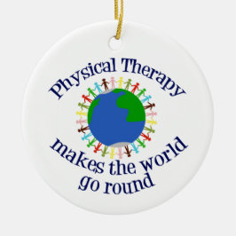 Ornamento De Cerâmica Bela Terapia Física Citação Mundial PT