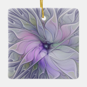 Ornamento De Cerâmica Beleza Deslumbrante Arte Fractal Abstrata Moderna