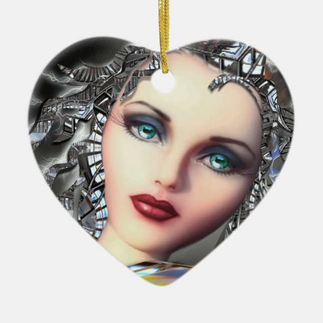 Ornamento De Cerâmica Beleza Futura (Frente)