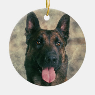 Ornamento De Cerâmica Belga Malinois - pastor belga - Maligator