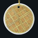 Ornamento De Cerâmica Belga Waffle Diner Brunch Comida Restaurante Chef<br><div class="desc">O pedido apresenta uma ilustração original de um estilo delicioso de jantar waffle belga. Esta design de comida do café da manhã também está disponível em outros produtos. Não vê o que está procurando? Precisa de ajuda para a personalização? Entre em contato com Rebecca para ter algo projetado só para...</div>