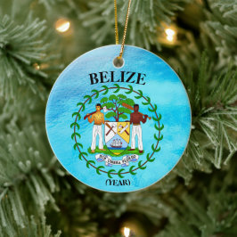 Ornamento De Cerâmica Belize Vacation Christmas Ceramic Ornament