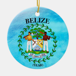 Ornamento De Cerâmica Belize Vacation Christmas Ceramic Ornament