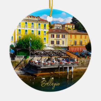 Ornamento De Cerâmica Bellagio Lombardia Lago de Como Itália Margem