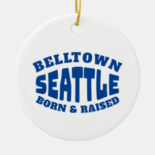 Ornamento De Cerâmica Belltown Seattle Nascer e Raised