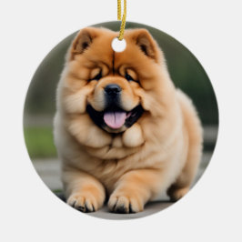 Ornamento De Cerâmica Belo Chow Chow