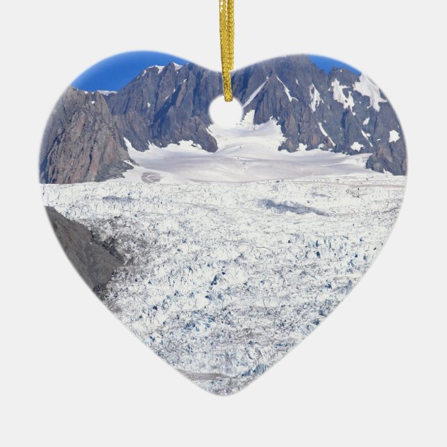 Ornamento De Cerâmica Belo Glaciar Fox Nova Zelândia (Frente)