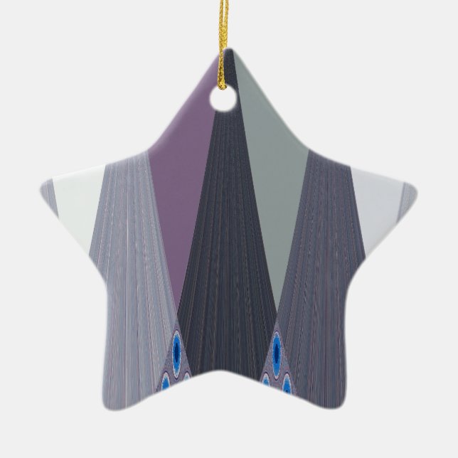 Ornamento De Cerâmica Belo Impressão de Design de Arte Chevron (Frente)