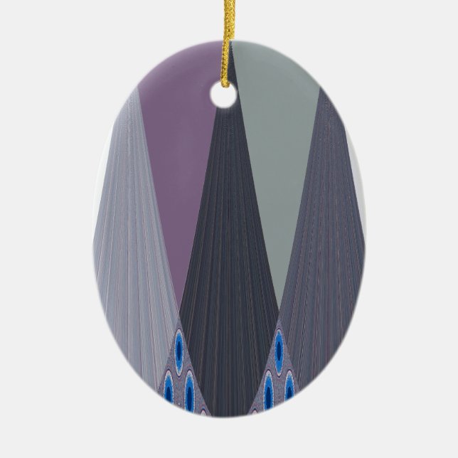 Ornamento De Cerâmica Belo Impressão de Design de Arte Chevron (Frente)