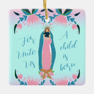 Ornamento De Cerâmica Belo Natal Cristão Jesus