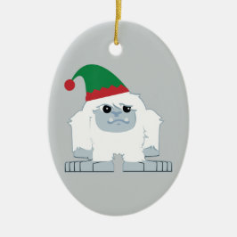 Ornamento De Cerâmica Belo Natal Elf Yeti