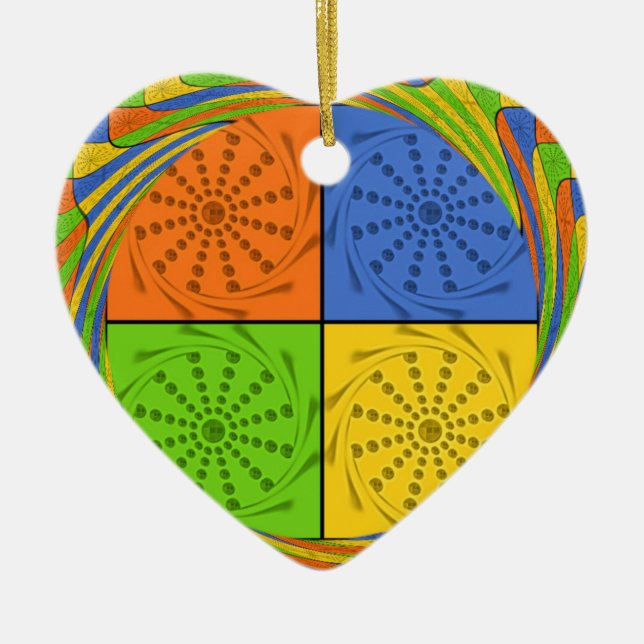 Ornamento De Cerâmica Belo padrão egípcio: um Design surpreendente (Frente)