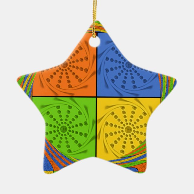 Ornamento De Cerâmica Belo padrão egípcio: um Design surpreendente (Frente)