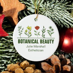 Ornamento De Cerâmica Belo Salão de Spa Botânico Empresa Floral