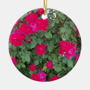 Ornamento De Cerâmica Belos Flores