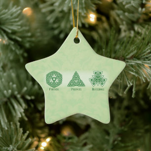 Ornamento De Cerâmica Bênçãos de Amigos Cristãos Irlandeses