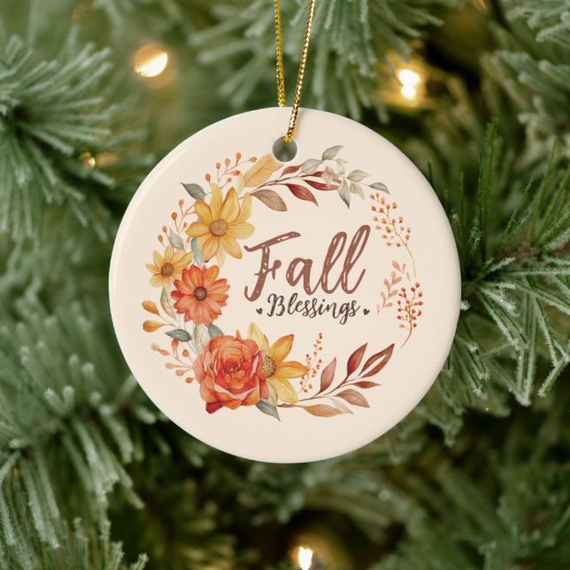 Ornamento De Cerâmica Bênçãos Florais (Árvore)