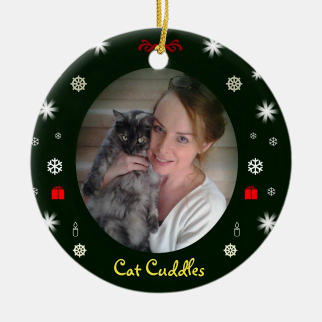 Ornamento De Cerâmica Benessings and Peace Ornament por RoseWrites (Frente)