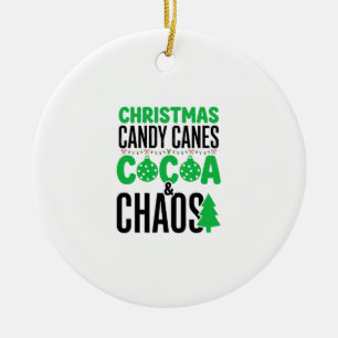 Ornamento De Cerâmica Bengalas de Natal Cacau Caos Design