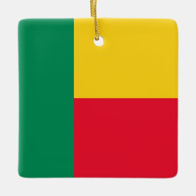 Ornamento De Cerâmica Benin Flag (Frente)