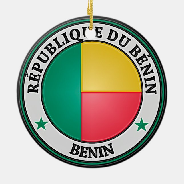 Ornamento De Cerâmica Benin Round Emblem (Traseira)