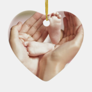 Ornamento De Cerâmica Berçário da ucha do chá de fraldas que espera a