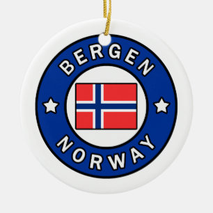 Ornamento De Cerâmica Bergen Noruega