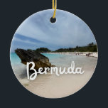 Ornamento De Cerâmica Bermuda Beach<br><div class="desc">Ornamento Bermudas de Praia Cerâmica</div>