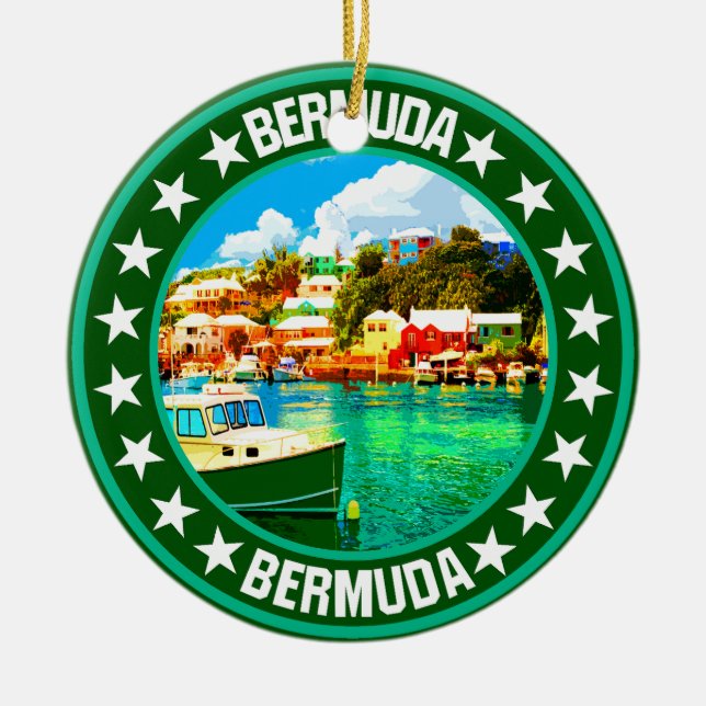 Ornamento De Cerâmica Bermudas (Frente)