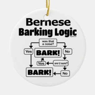 Ornamento De Cerâmica Bernese Barking Logic