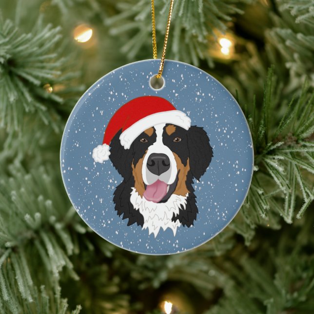 Ornamento De Cerâmica Bernese Mountain Dog Natal (Árvore)