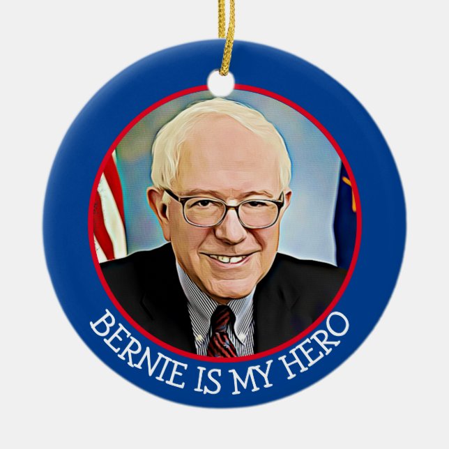 Ornamento De Cerâmica Bernie Sanders 2020 Keepsasasasasaauvenir Natal (Frente)