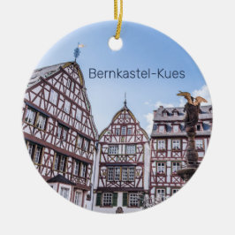 Ornamento De Cerâmica Bernkastel-Kues Facadas Históricas Alemanha Souven