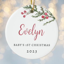 Berry Branch Baby Primeira Foto de Natal