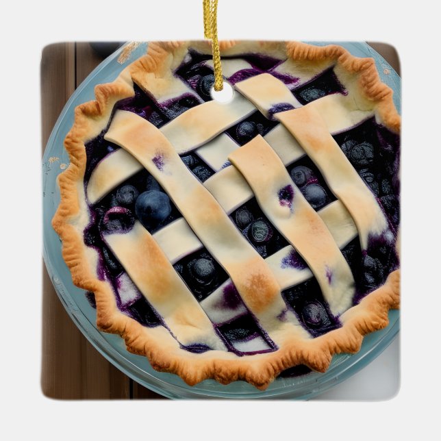 Ornamento De Cerâmica Berry Christmas Cutie Pie | Arma de Comida engraça (Frente)