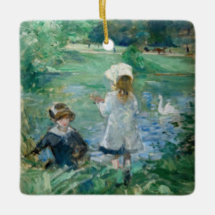 Ornamento De Cerâmica Berthe Morisot - À Beira de um Lago / Au bord du l