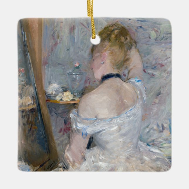 Ornamento De Cerâmica Berthe Morisot - Mulher na sua Toilette (Frente)