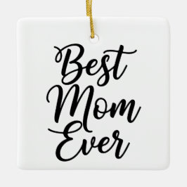Ornamento De Cerâmica Best Mom Ever Custom Photo Christmas Keepsake 