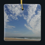 Ornamento De Cerâmica Bethany Beach II<br><div class="desc">Algumas praias da Costa Leste são cheios de pessoas e edifícios e outras são cheios da natureza. Aqui está uma simples foto de praia de uma praia tranquila em Delaware, Bethany Beach, durante a temporada fora de abril. Esta foto também é apresentada como o papel de parede widescreen "Bethany Beach...</div>