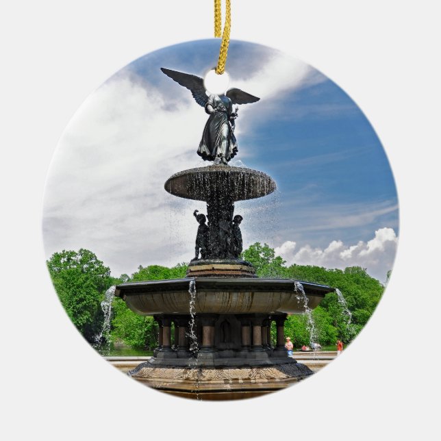 Ornamento De Cerâmica Bethesda "Angel of the Waters" Central Park, NYC (Frente)