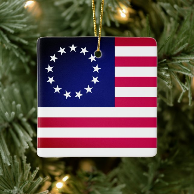 Ornamento De Cerâmica Betsy Ross Flag (Árvore)