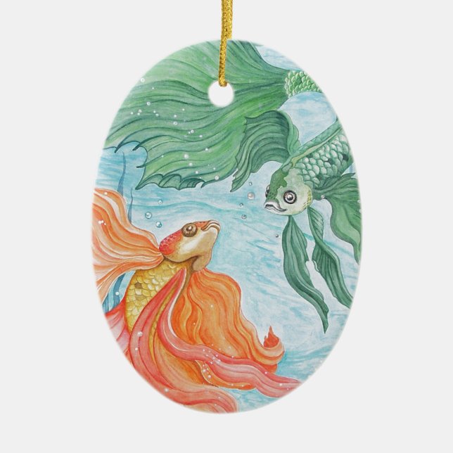 Ornamento De Cerâmica Betta Dance (Frente)