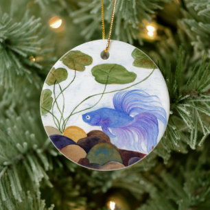 Ornamento De Cerâmica Betta Fish